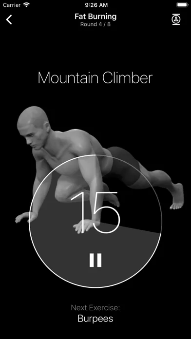 Ảnh chụp màn hình của Tabata HIIT. Interval Training