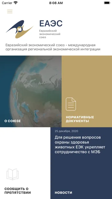 Eurasian economic commission Screenshots