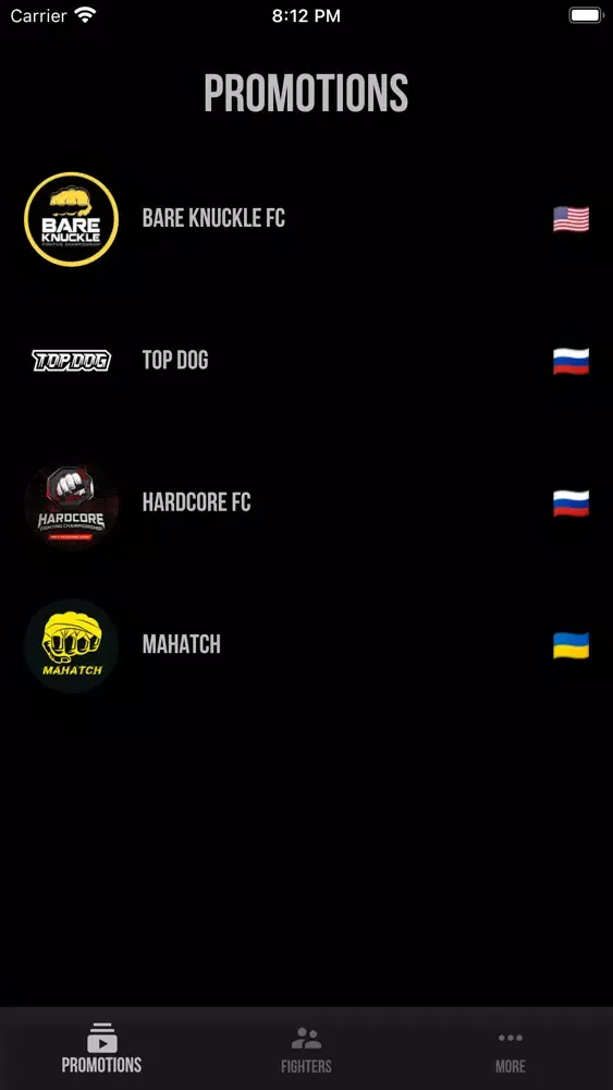 Bare Knuckle Rankings স্ক্রিনশট