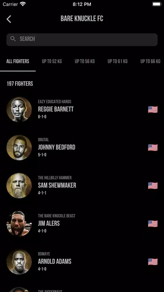 Bare Knuckle Rankings স্ক্রিনশট