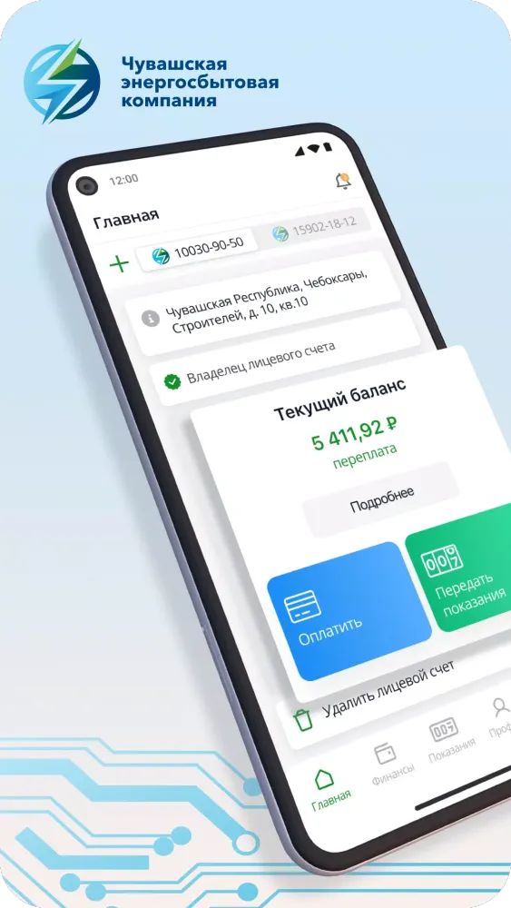 ЧЭСК - Личный кабинет Screenshots