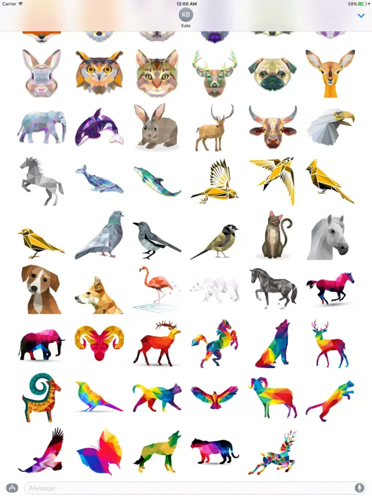 Zrzuty ekranu Polygonal Animal Stickers iPad 