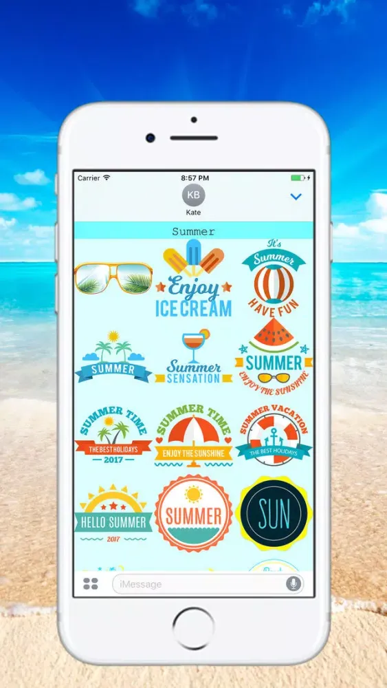 Summer Time - Stickers for iMessage Screenshots