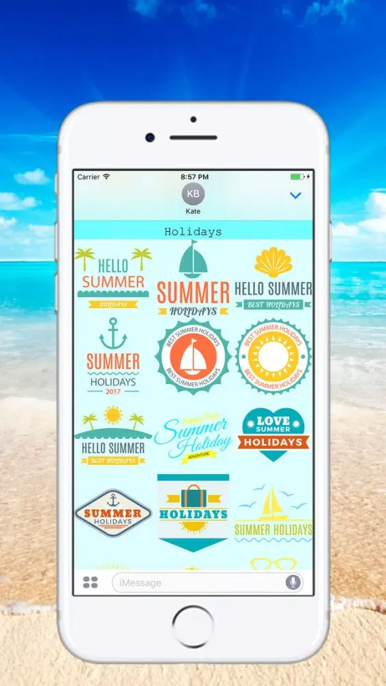 Summer Time - Stickers for iMessage Screenshots