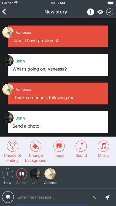 Capturas de pantalla de Mistory: Text Chat Story Maker