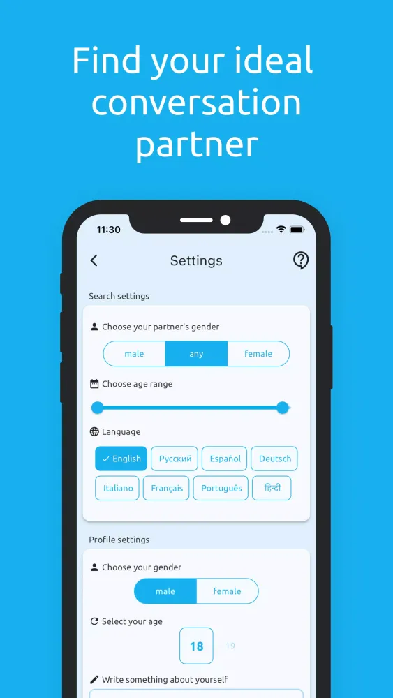 Chatap - anonymous dating chat Screenshots