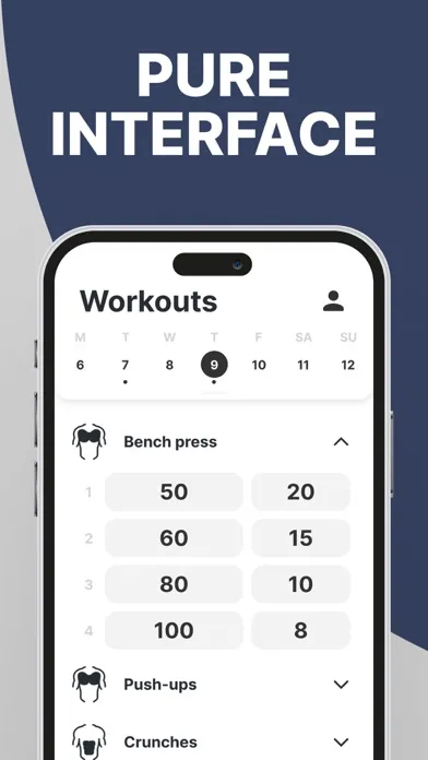 Gym Tracker simple workout log Screenshots
