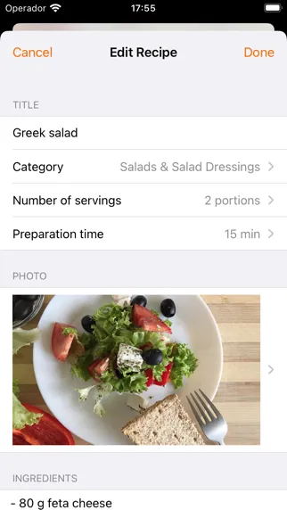 Capturas de pantalla de Cookbook - Recipes manager