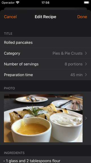 Tangkapan layar Cookbook - Recipes manager