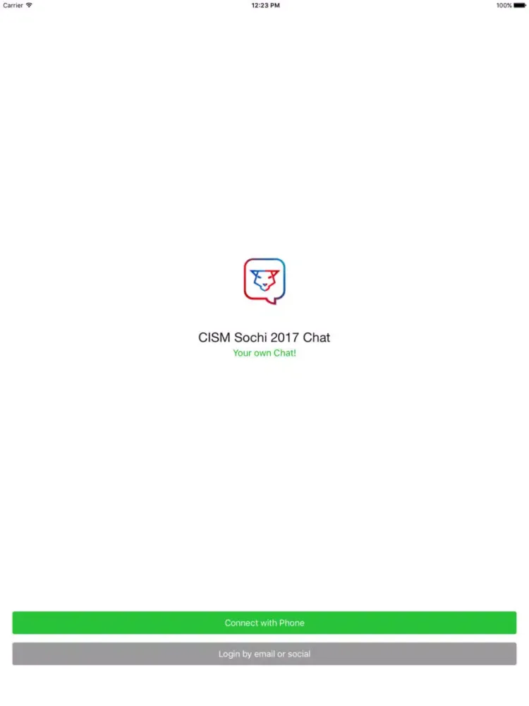 CISM Sochi 2017 Chat iPad  स्क्रीनशॉट