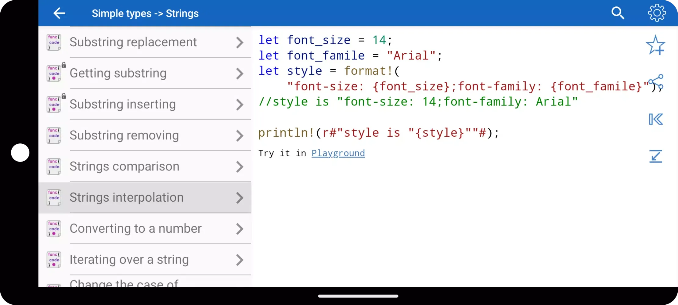 Rust Recipes Screenshots