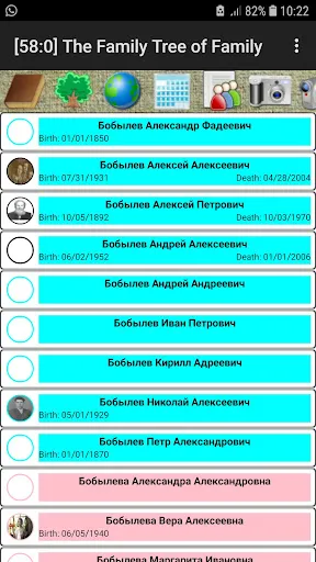 Genealogical Tree of Family Screenshots