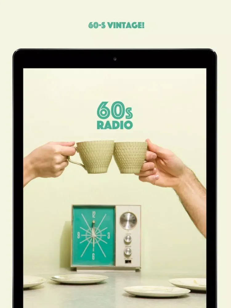 Radio 60s - the top internet vintage radio stations 24/7 iPad 應用截圖