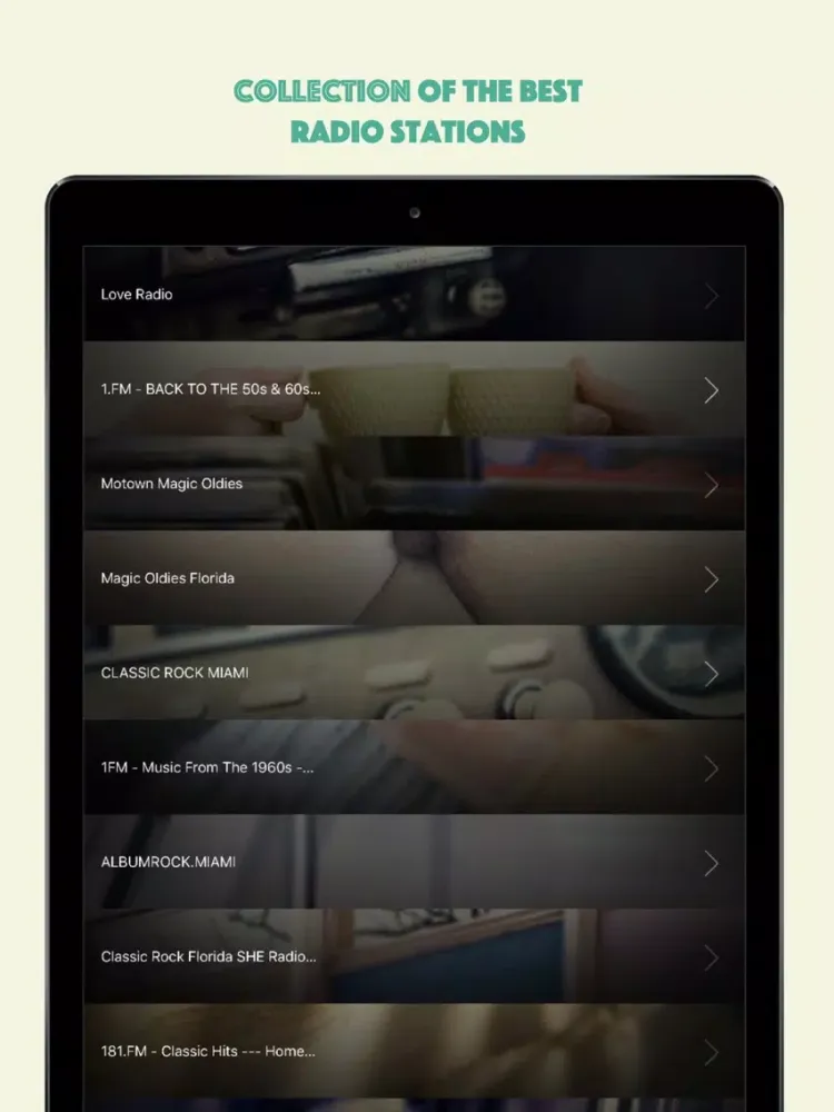 Radio 60s - the top internet vintage radio stations 24/7 iPad 應用截圖