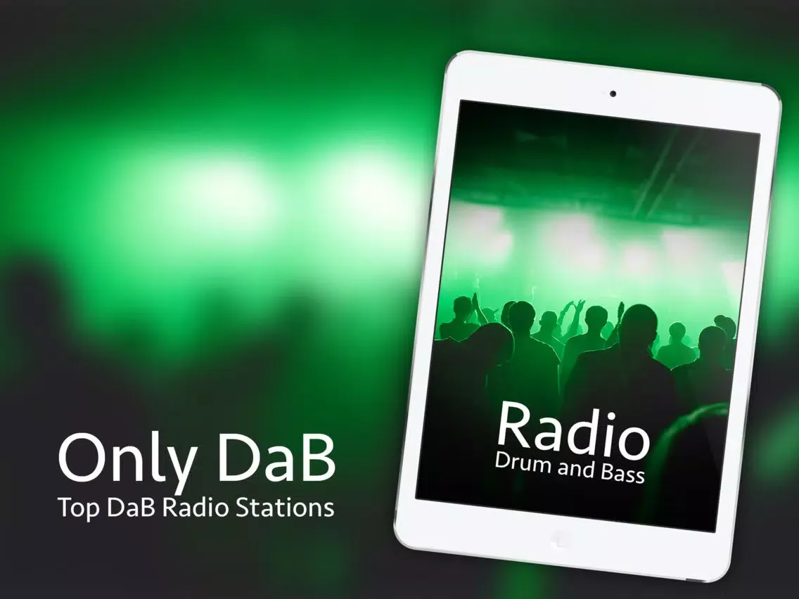 Tangkapan layar Radio Drum and Bass - the top music internet radio stations 24/7 iPad 