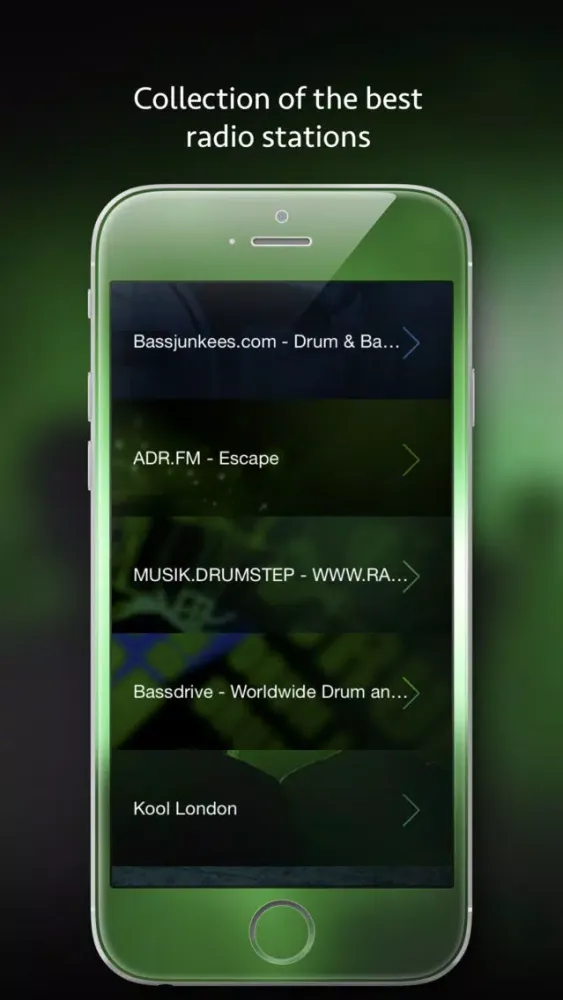 Tangkapan layar Radio Drum and Bass - the top music internet radio stations 24/7