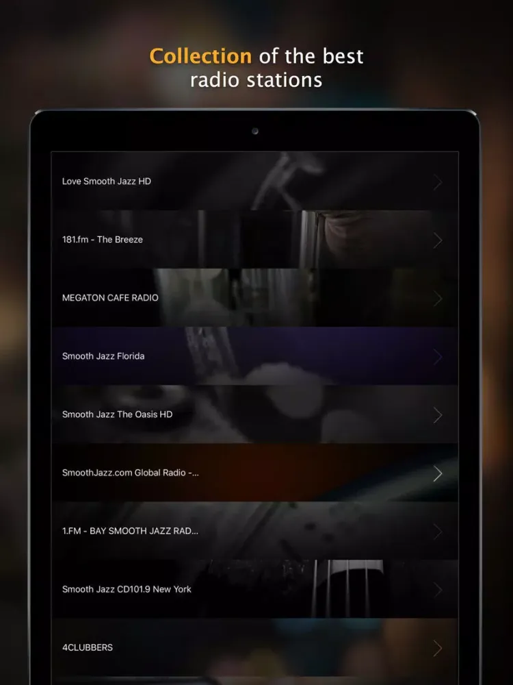 Radio Jazz - the top internet radio stations 24/7 iPad  سکرین شاٹس