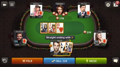 Capturas de tela do City Poker: Holdem, Omaha