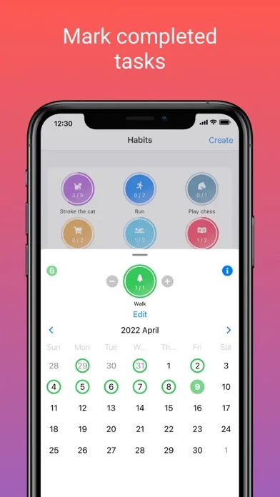 Screenshot di STEP — habit tacker