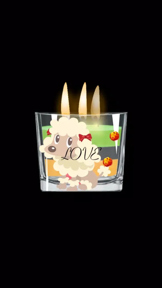 Zrzuty ekranu !My Candles, with "share" feature and collection of custom wicks and music. Lite