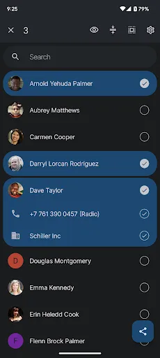 Share Contacts: Text, VCF, CSV Screenshots
