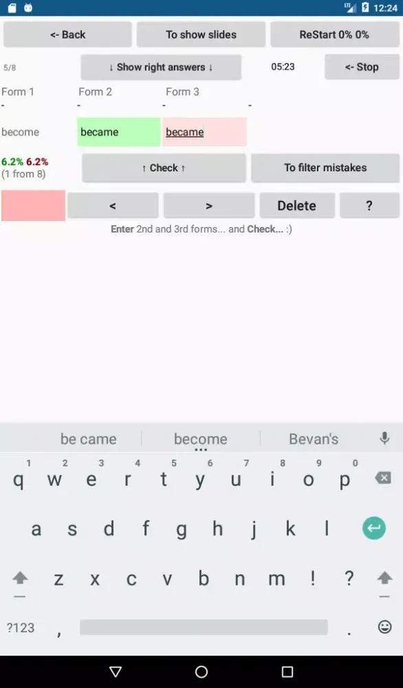 Capturas de pantalla de English Tenses Big Table