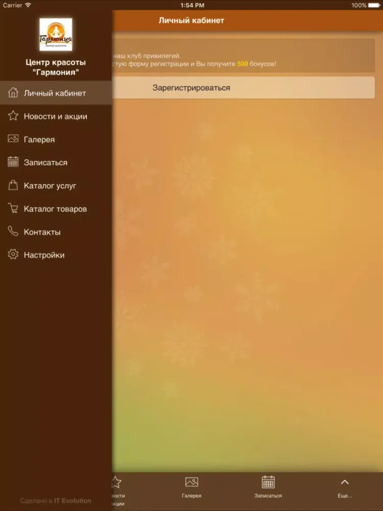Capturas de tela do Центр "Гармония" iPad 