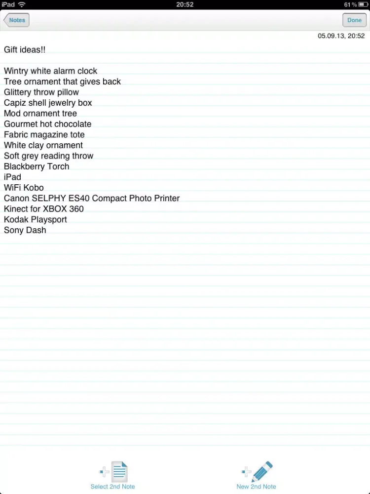 Capturas de tela do Double note – best and fast way to edit two different notes in the same time iPad 