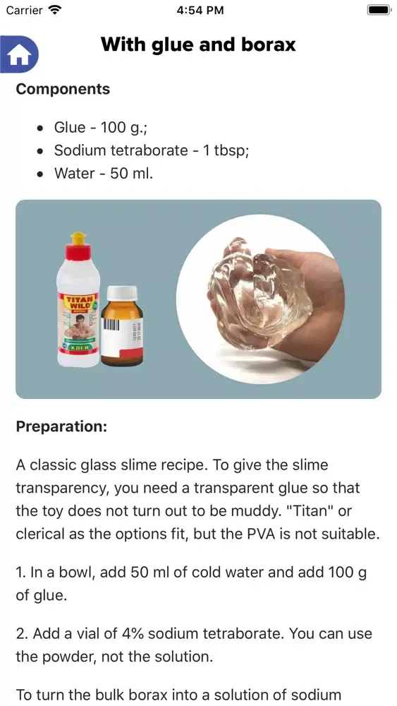 Ảnh chụp màn hình của How to make a slime