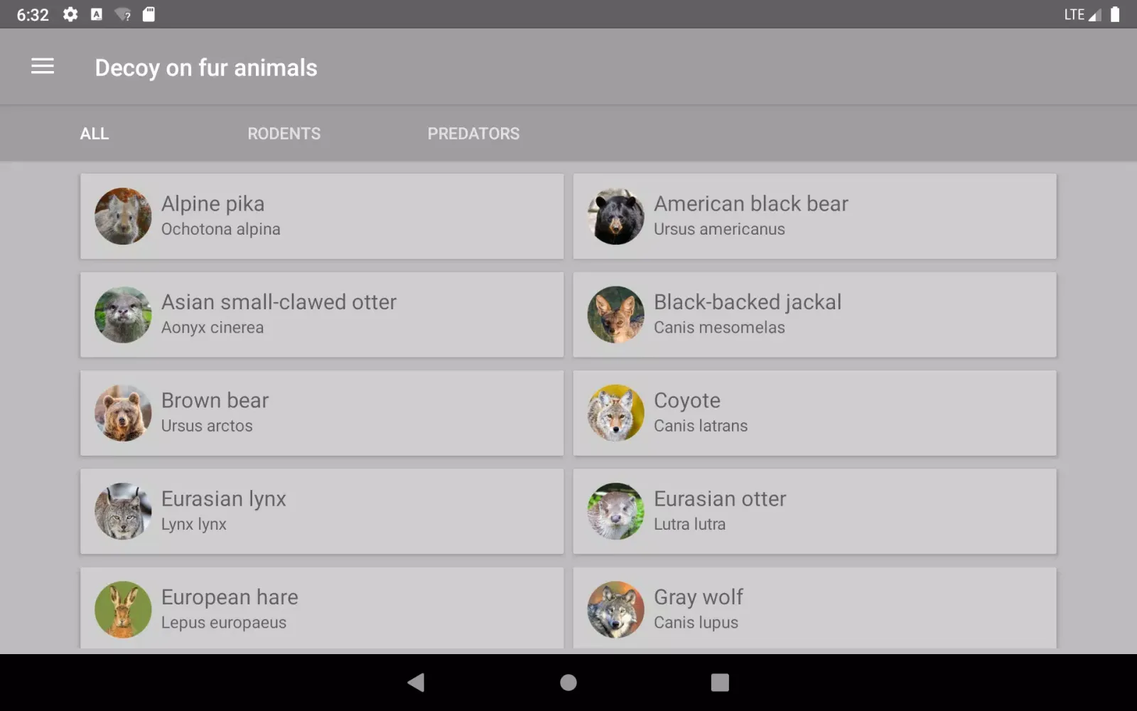 Decoy on fur animals Screenshots