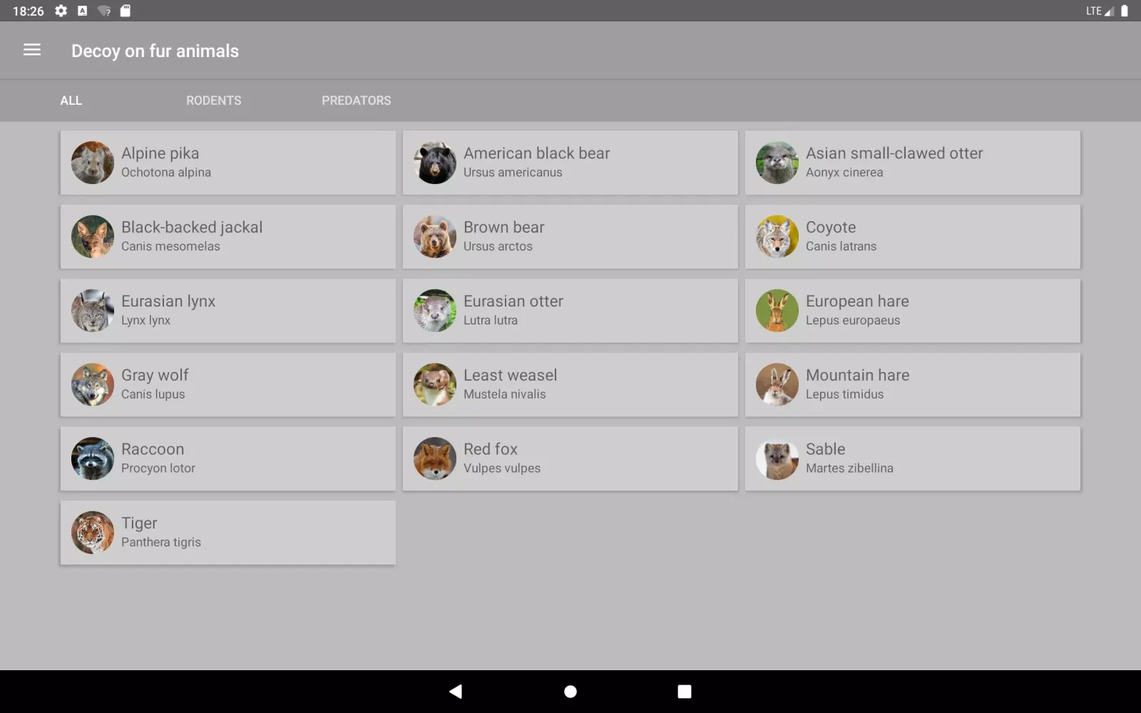 Decoy on fur animals Screenshots
