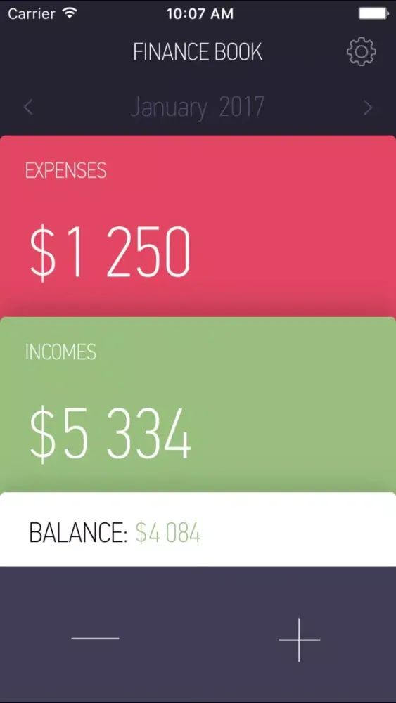Capturas de tela do Finance Book - Money Tracking