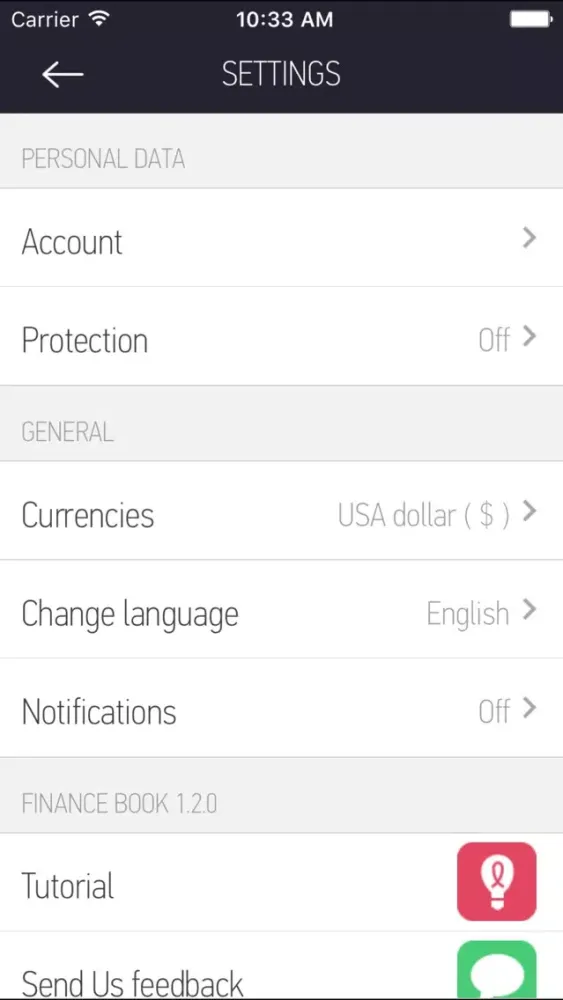 Capturas de tela do Finance Book - Money Tracking