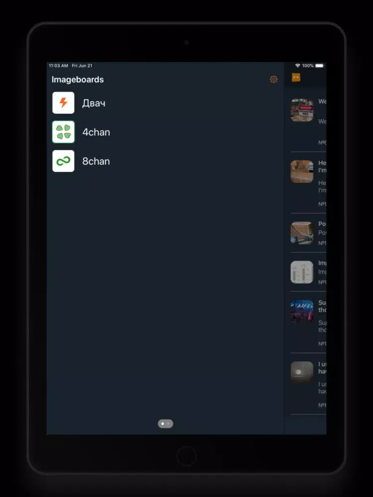 Capturas de tela do Channy iPad 