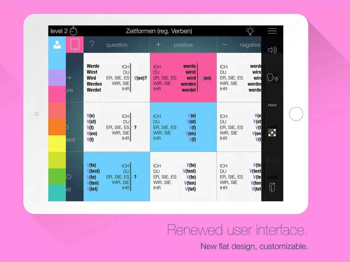 Tangkapan layar Ticwow 2 - Learn German Grammar iPad 