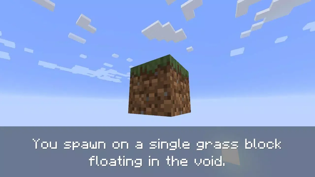 One block survival for MCPE Screenshots