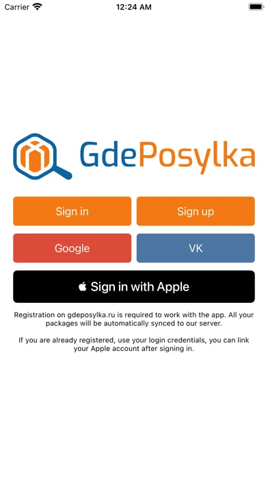 Screenshot di GdePosylka