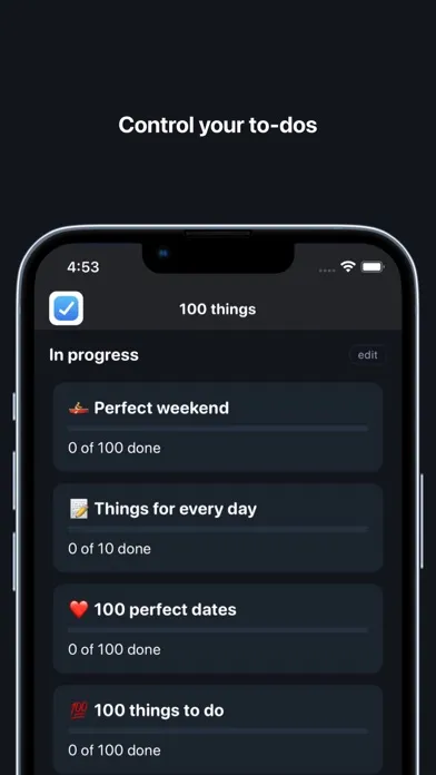 100 things to-do Screenshots