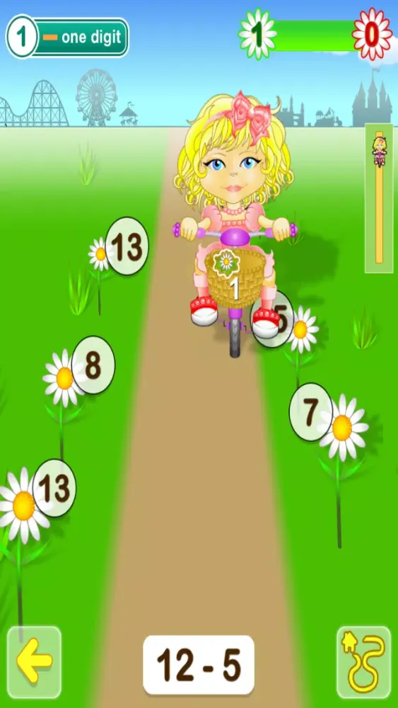 Math. Girl. Flowers. 2nd Grade应用截图