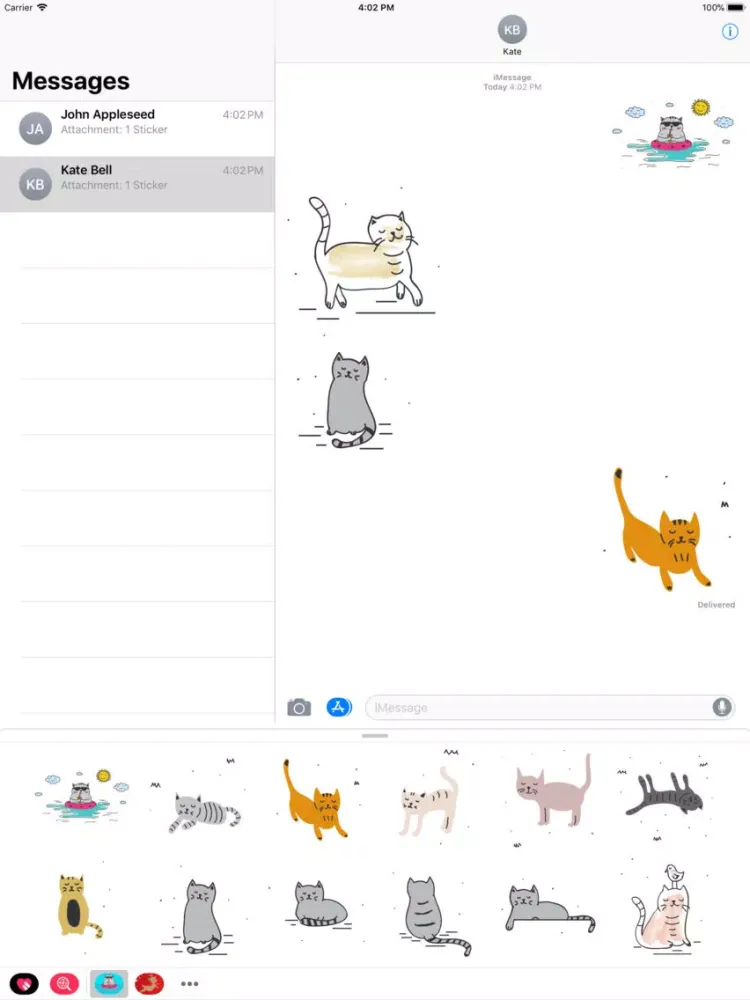 Cats Stickers. iPad  স্ক্রিনশট