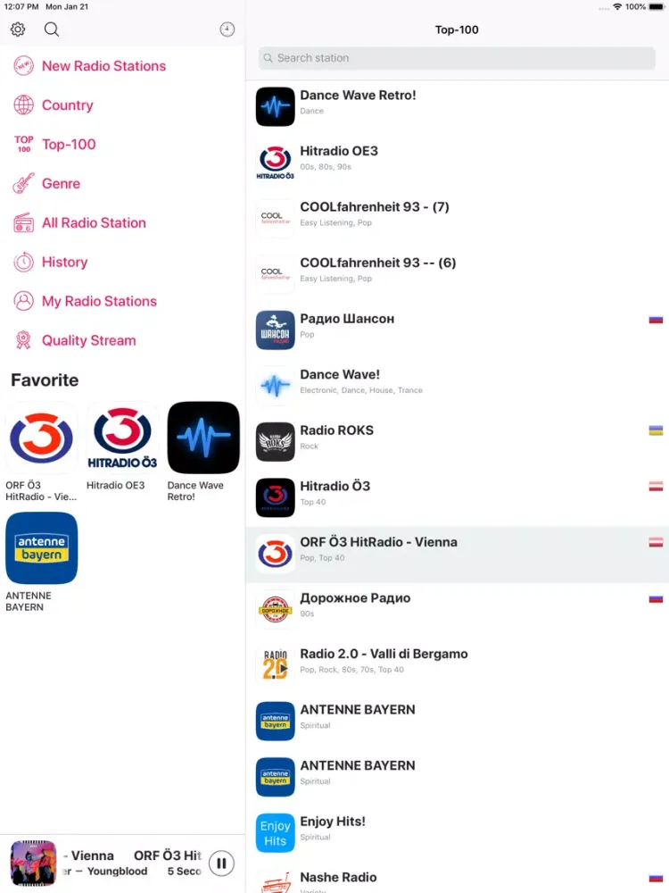 Tangkapan skrin Radio - FM/AM Internet Radio iPad 