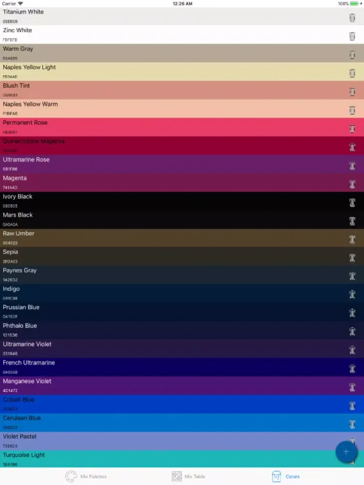 ภาพหน้าจอของ Paint Mixer iPad 