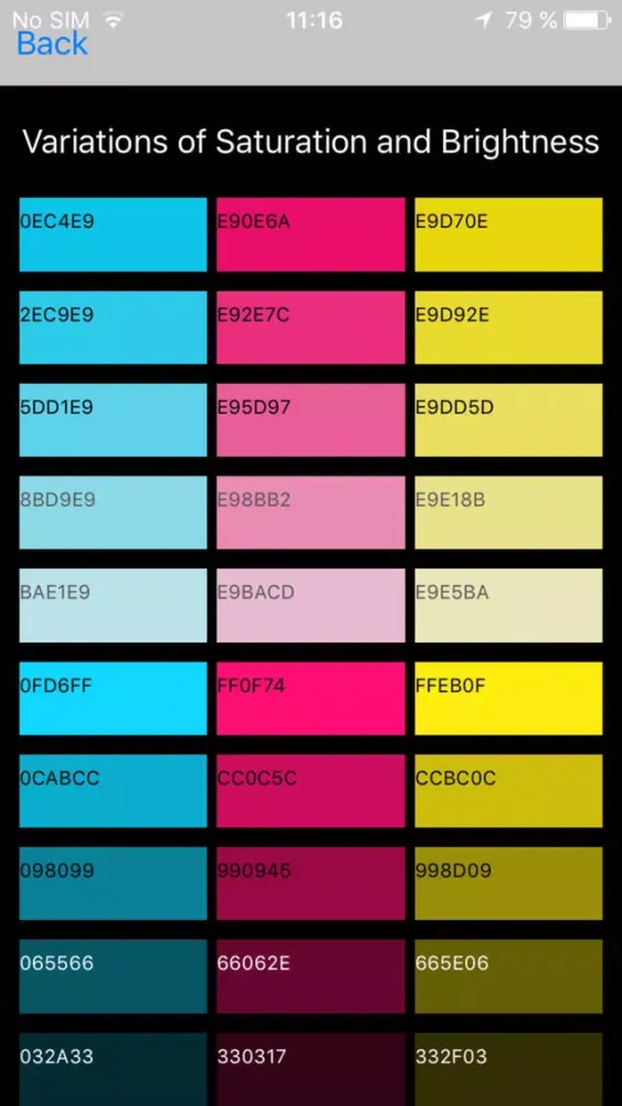 Harmony Palettes スクリーンショット