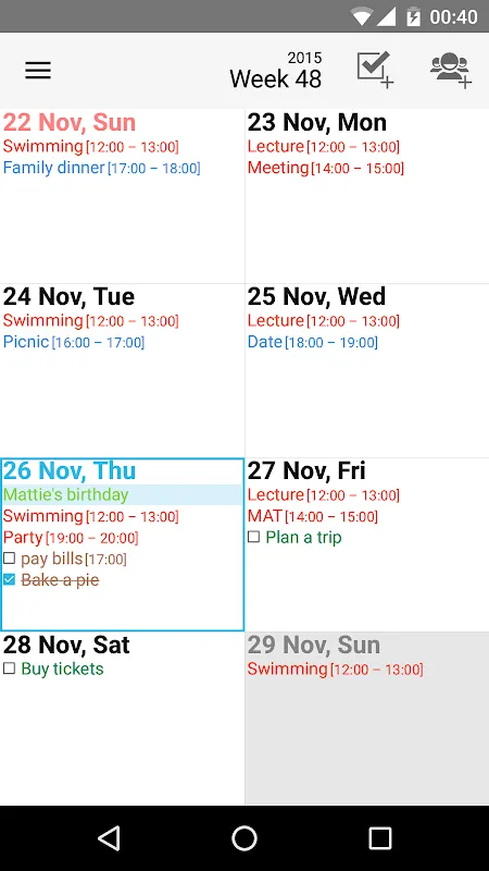 Day by Day PRO Screenshots