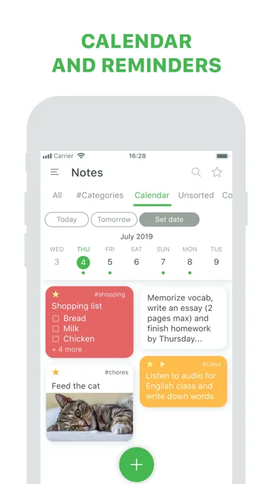 Tangkapan skrin Notes: notepad and lists