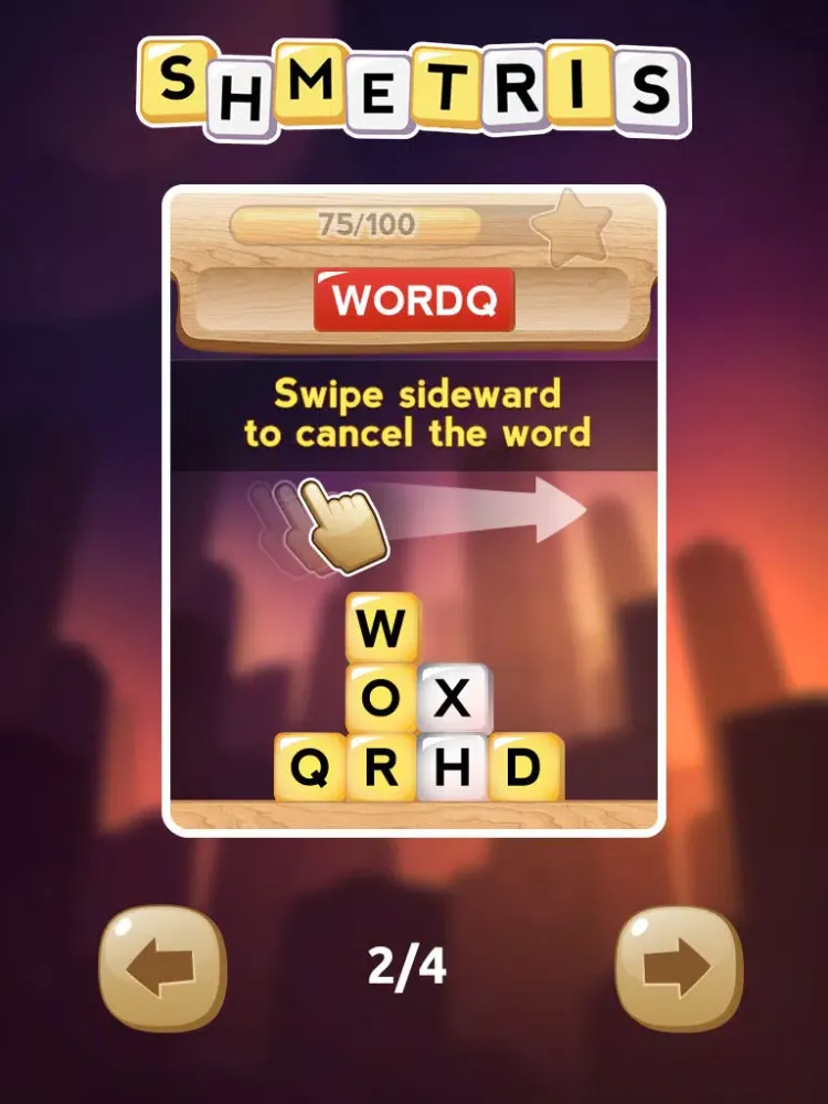 Shmetris - word game like letris iPad  سکرین شاٹس