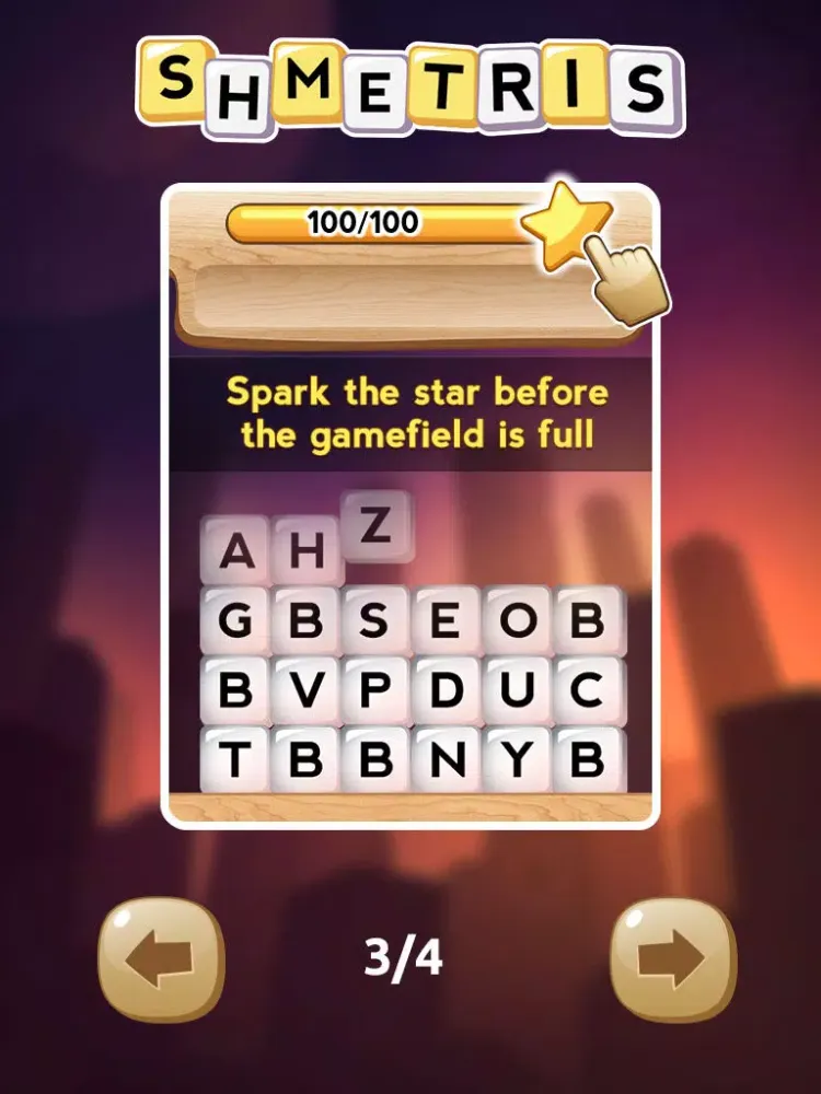 Shmetris - word game like letris iPad  سکرین شاٹس
