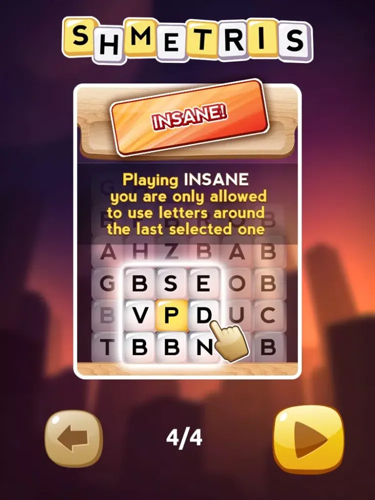 Shmetris - word game like letris iPad  سکرین شاٹس