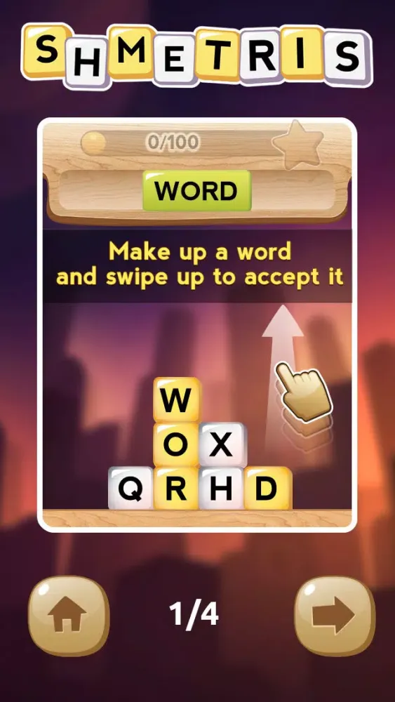 Shmetris - word game like letris سکرین شاٹس