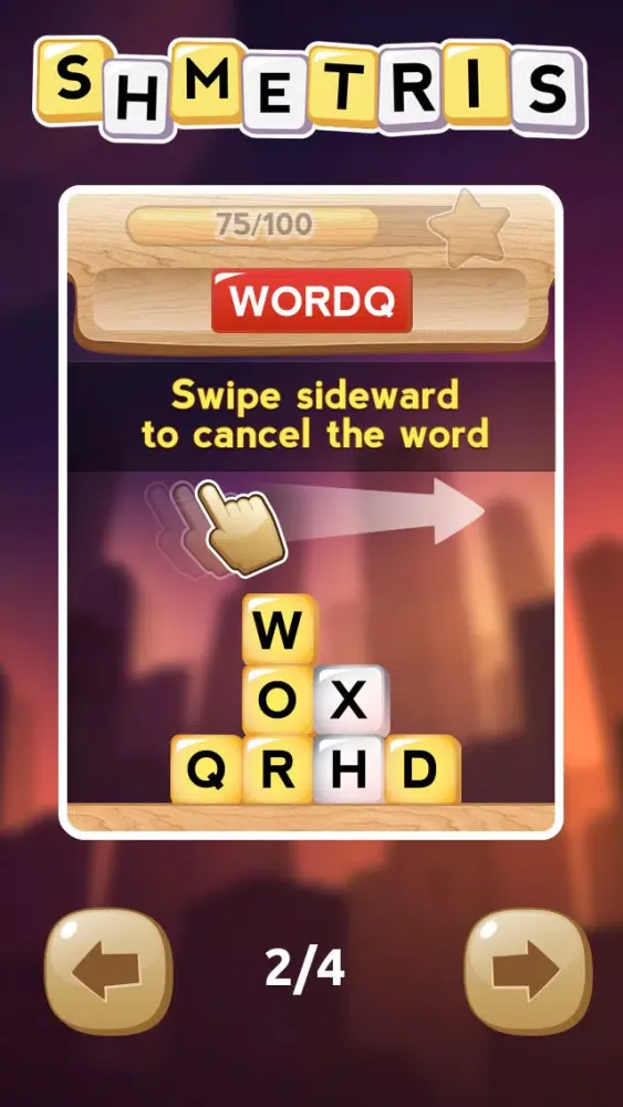 Shmetris - word game like letris سکرین شاٹس